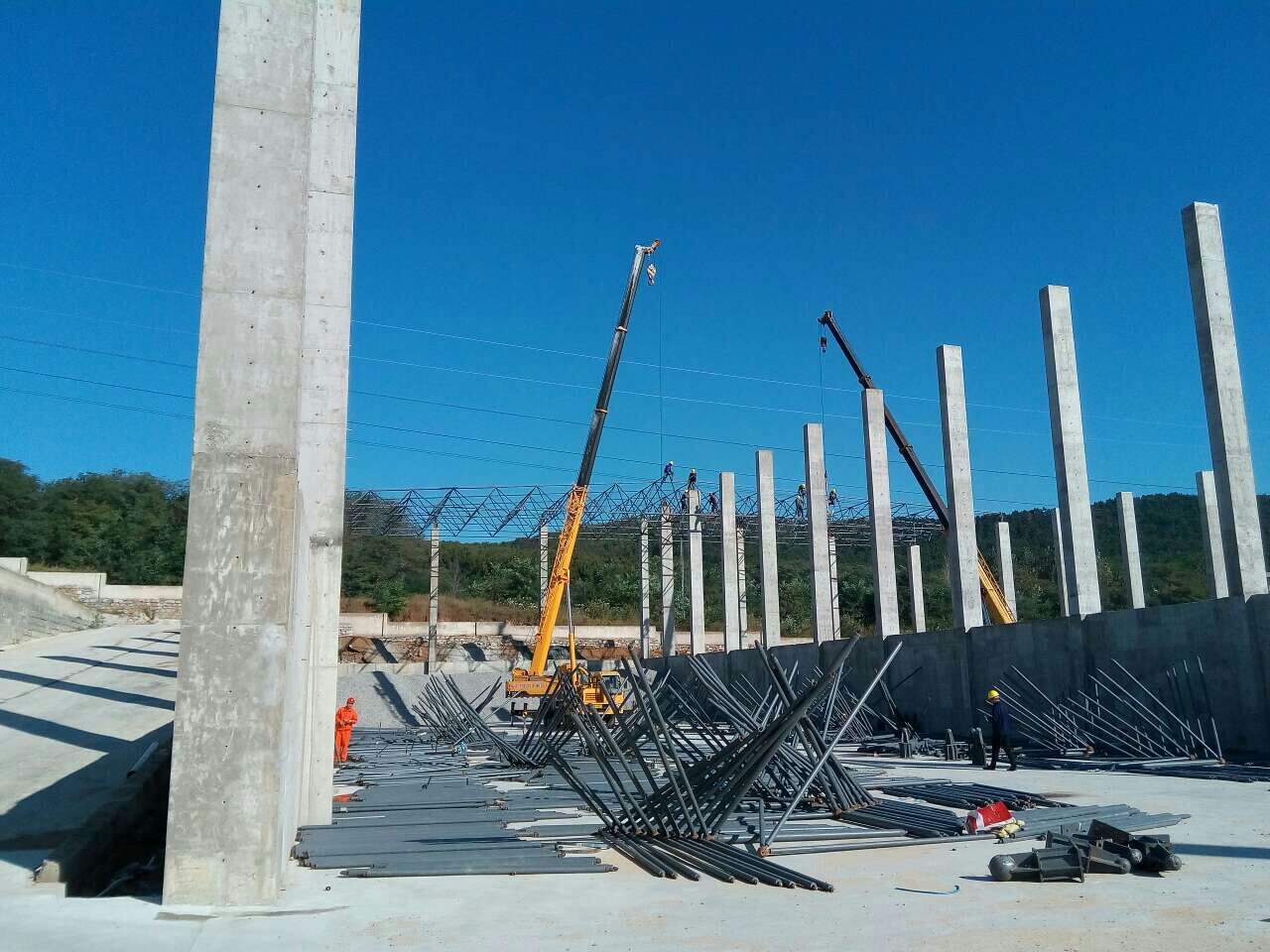 德州搅拌站网架